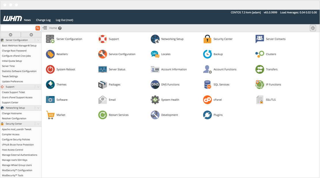 Web Hosting Control Panel